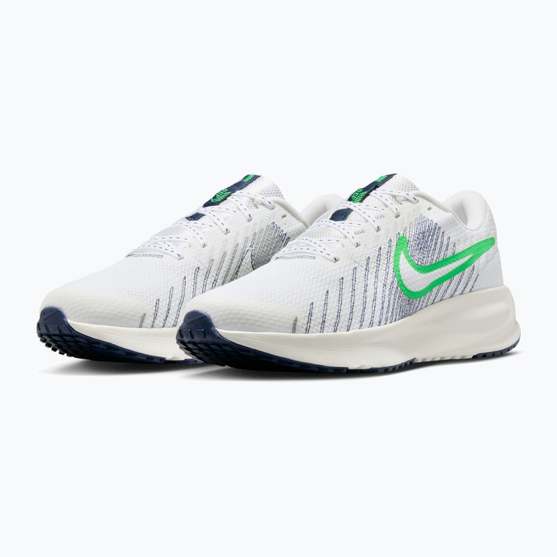 Vyriški bėgimo batai Nike Run Defy White/Midnight Navy/Green Spark 3