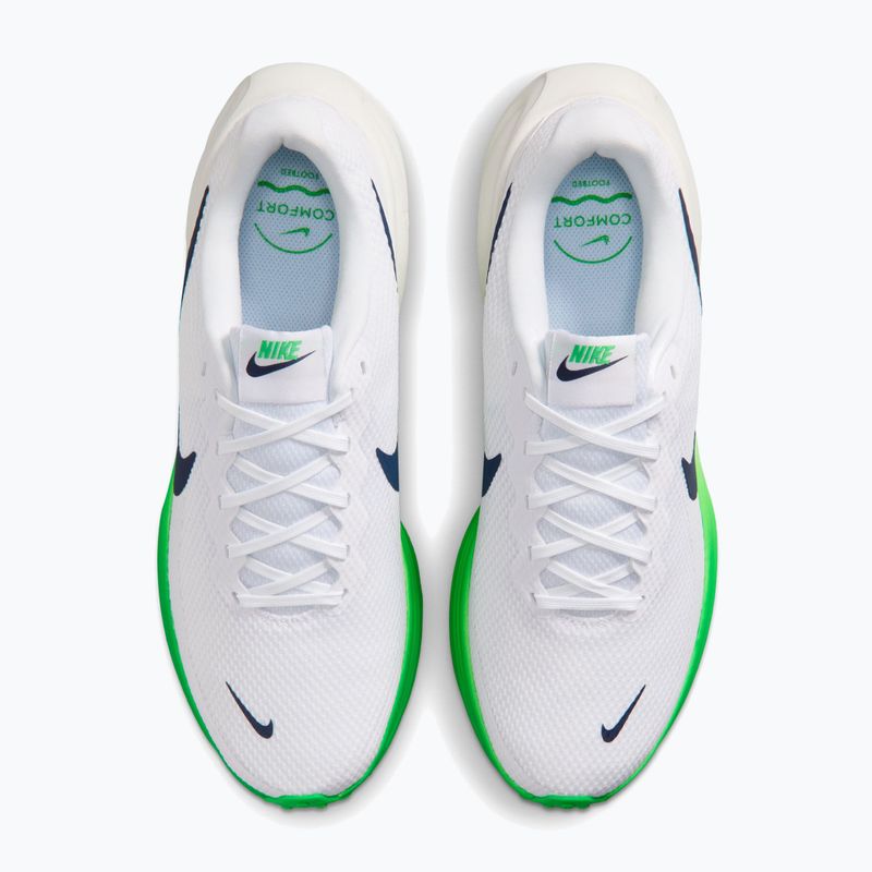 Vyriški bėgimo batai Nike Revolution 8 white/green spark/midnight navy 5