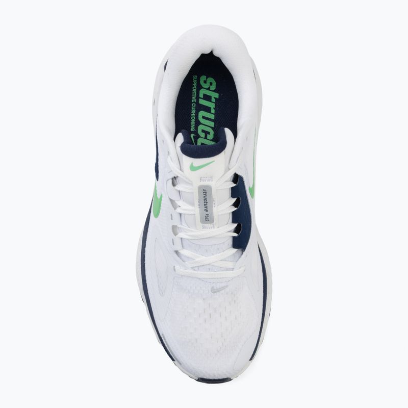 Vyriški bėgimo batai Nike Structure Plus white/midnight navy/green spark 5