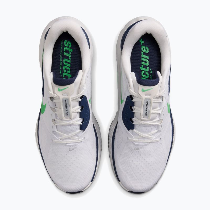Vyriški bėgimo batai Nike Structure Plus white/midnight navy/green spark 5