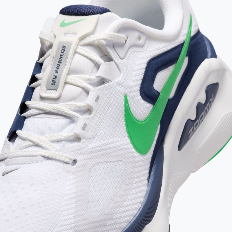 Vyriški bėgimo batai Nike Structure Plus white/midnight navy/green spark 7