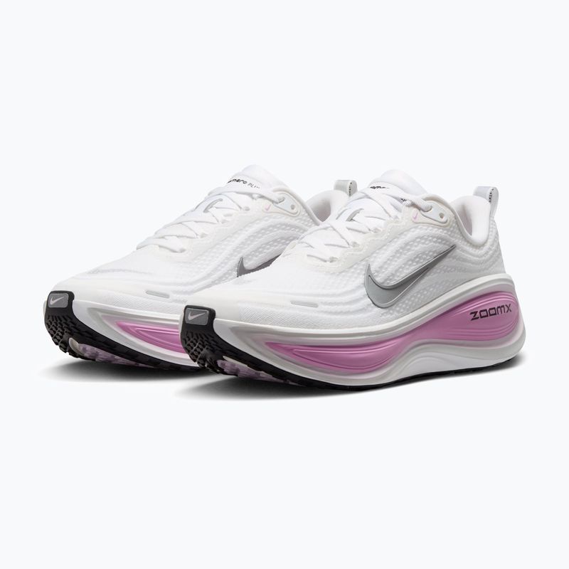 Moteriški bėgimo batai Nike Vomero Plus white/bleached lilac/metallic silver 3