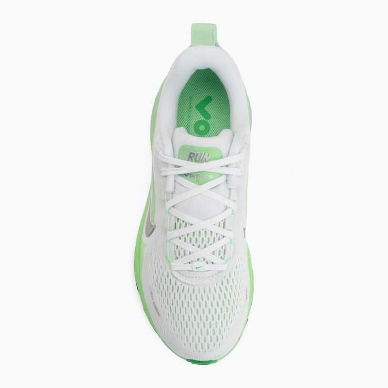 Moteriški bėgimo batai Nike Vomero 18 white/illusion green/metallic silver 5