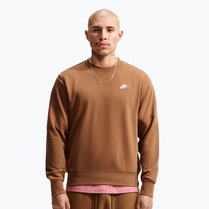 Vyriškas džemperis Nike Club ale brown/white