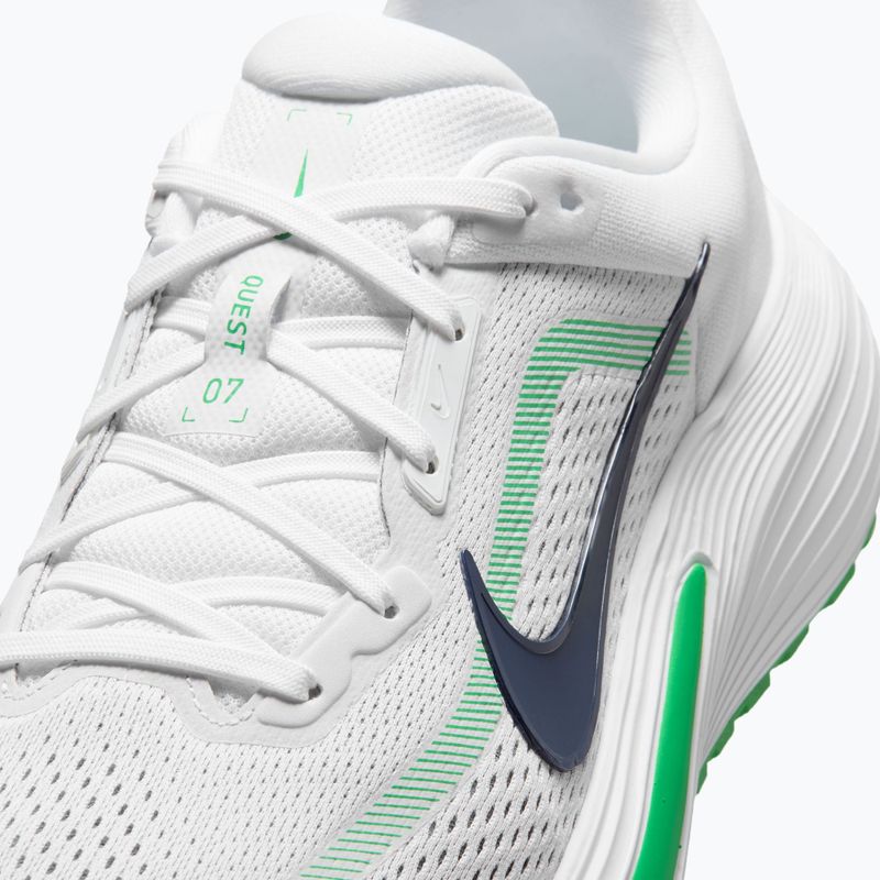 Vyriški bėgimo batai Nike Quest 7 white/green spark/midnight navy 7