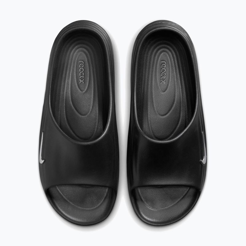 Vyriškos šlepetės Nike ReactX Rejuven8 black/gamma blue/metallic silver 4