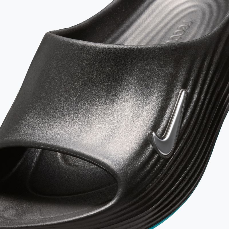 Vyriškos šlepetės Nike ReactX Rejuven8 black/gamma blue/metallic silver 5