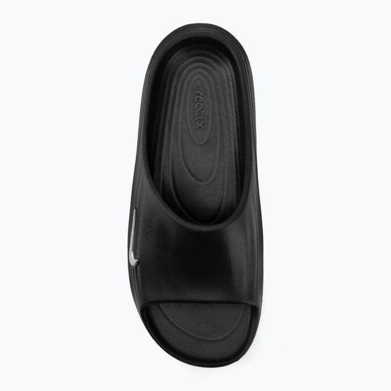 Vyriškos šlepetės Nike ReactX Rejuven8 black/gamma blue/metallic silver 5