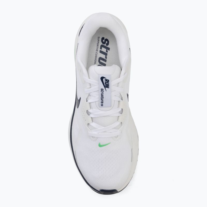 Vyriški bėgimo batai Nike Structure 26 white/green spark/midnight navy 5