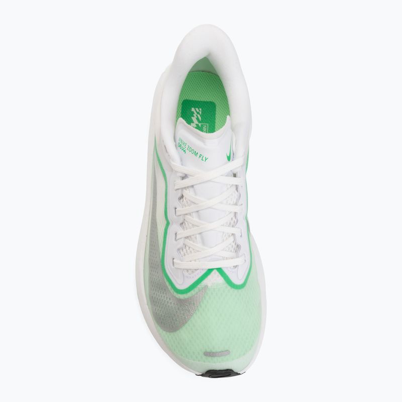 Moteriški bėgimo batai Nike Zoom Fly 6 white/illusion green/metallic silver 5