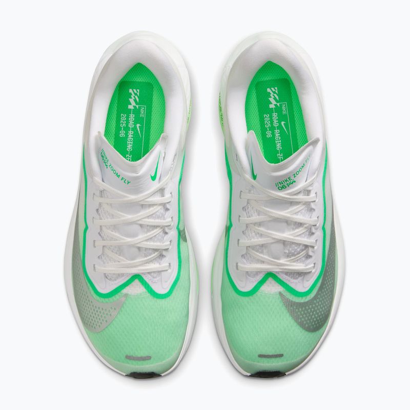 Moteriški bėgimo batai Nike Zoom Fly 6 white/illusion green/metallic silver 5