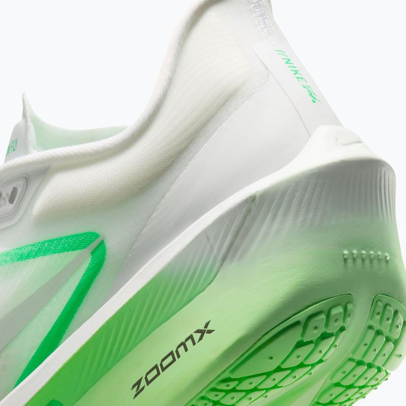 Moteriški bėgimo batai Nike Zoom Fly 6 white/illusion green/metallic silver 8