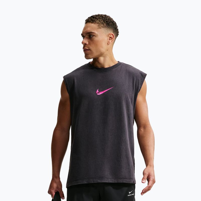 Vyriški treniruočių marškinėliai Nike Sleeveless T-Shirt black/hyper pink