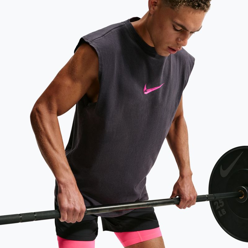 Vyriški treniruočių marškinėliai Nike Sleeveless T-Shirt black/hyper pink 4