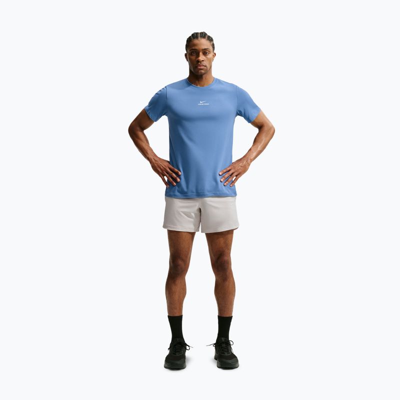 Vyriški treniruočių marškinėliai Nike Pro indigo storm/white 2