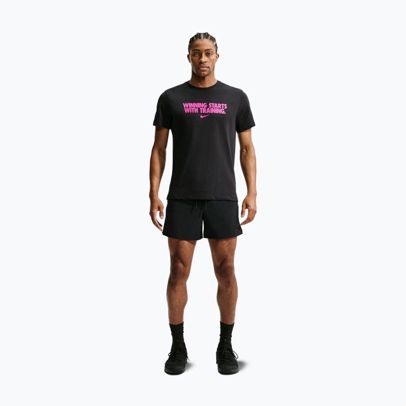 Vyriški treniruočių marškinėliai Nike Dri-Fit Winning black/hyper pink 7
