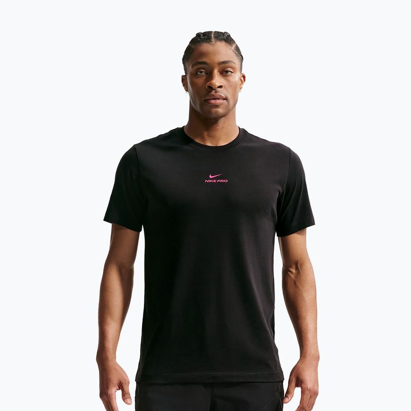 Vyriški treniruočių marškinėliai Nike Pro black/hyper pink