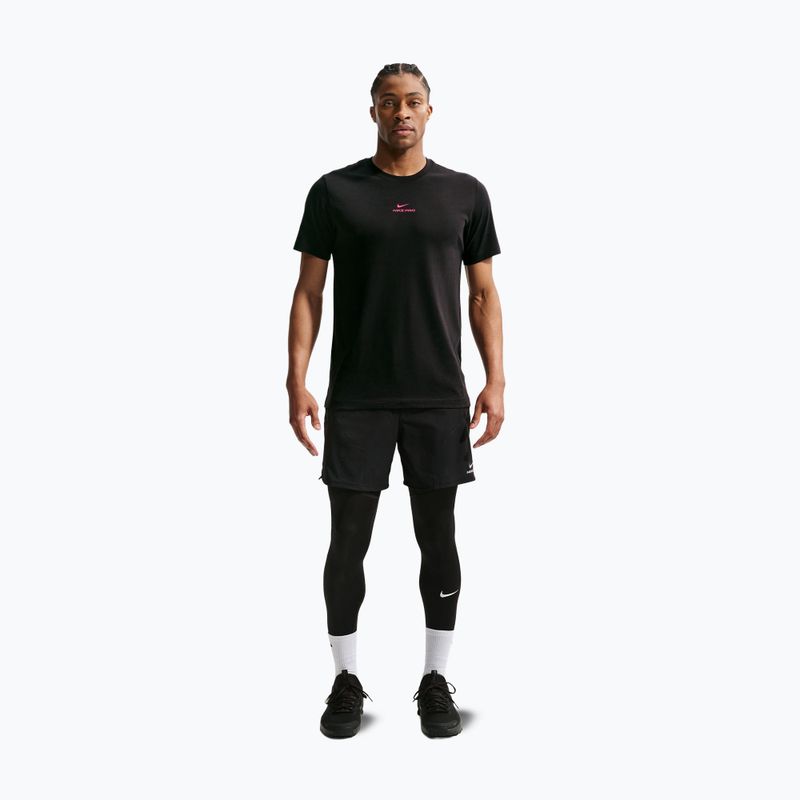 Vyriški treniruočių marškinėliai Nike Pro black/hyper pink 7