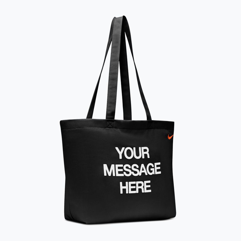 Krepšys Nike Heritage "Your Message Here" Tote 22 l black/white/safety orange 2
