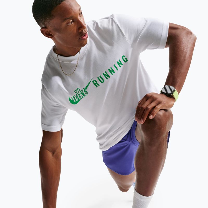 Vyriški bėgimo marškinėliai Nike Dri-Fit Running T-Shirt white/green spark 6