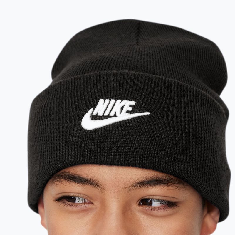 Vaikiška žieminė kepurė Nike Peak black heather/white 4