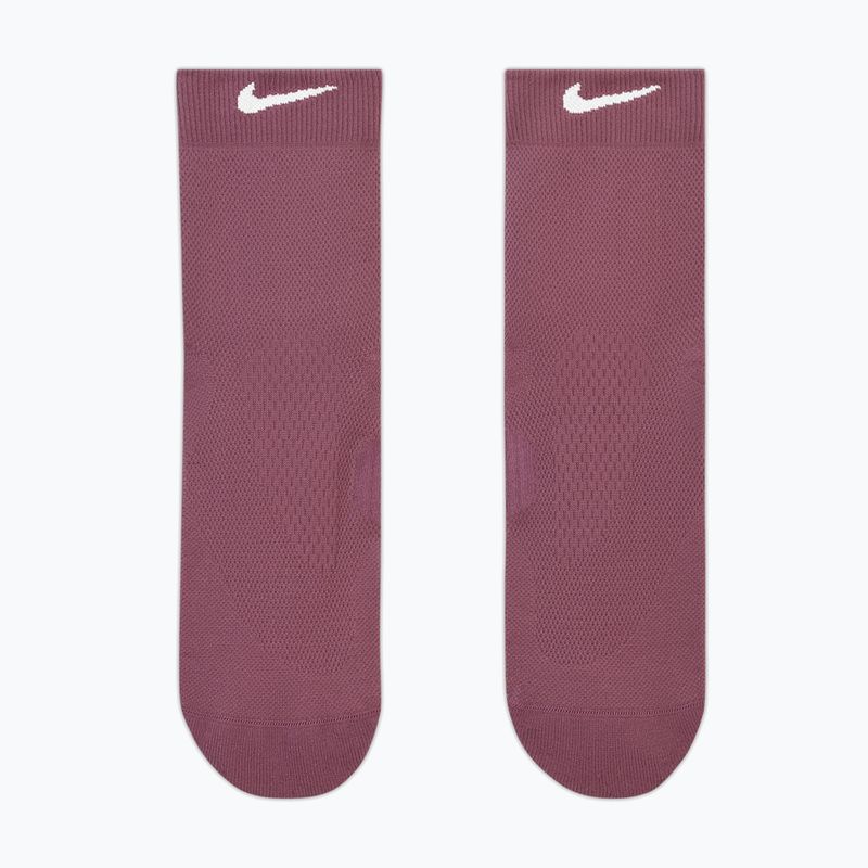 Kojinės Nike Run Midweight Micro Crew pink smoke/pink rise/white 2