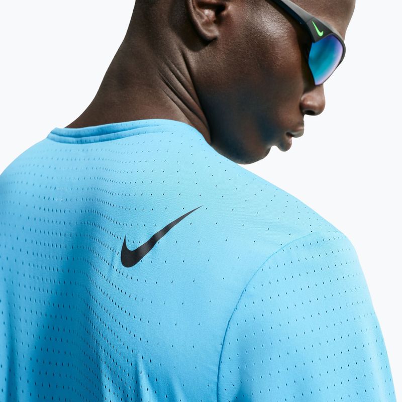 Vyriški bėgimo marškinėliai Nike AeroSwift light current blue/black 5