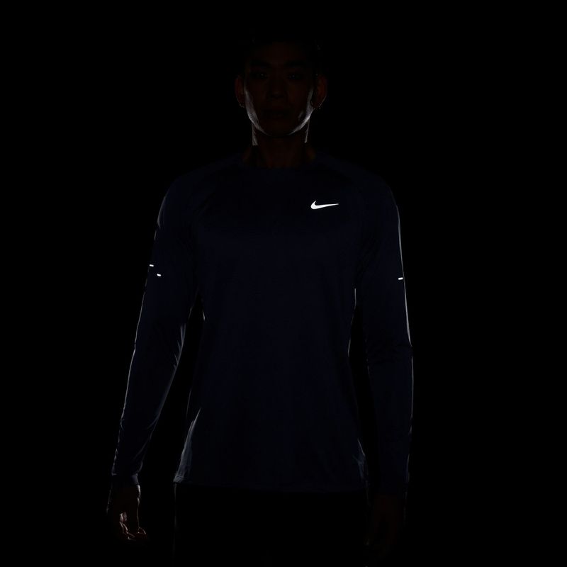 Vyriški bėgimo marškinėliai su ilgomis rankovėmis Nike Stride Dri-Fit ADV Midnight Navy 8