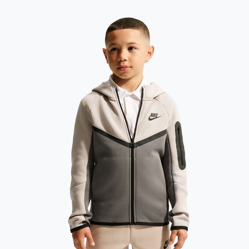 Vaikiškas džemperis Nike Sportswear Tech Fleece moon particle/cave stone/black/black