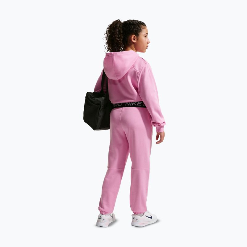 Vaikiškos kelnės Nike Pro Fleece pink rise/pink rise/black/white 2