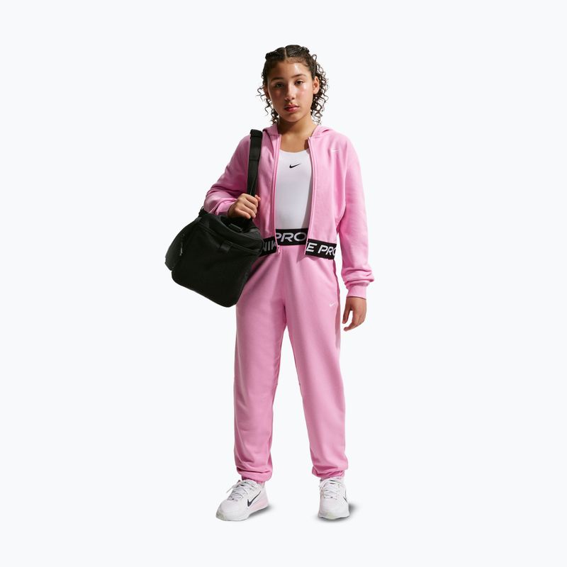 Vaikiškos kelnės Nike Pro Fleece pink rise/pink rise/black/white 7