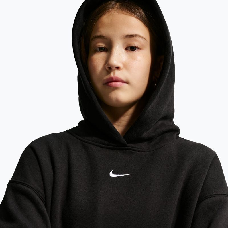 Vaikiškas džemperis Nike Sportswear Studio Fleece black/white 4