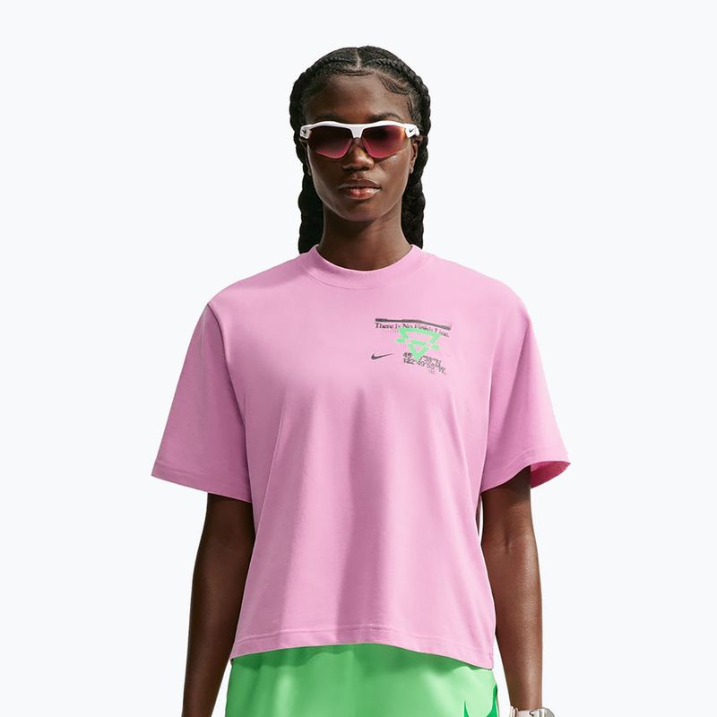 Moteriški bėgimo marškinėliai Nike Swift Dri-Fit pink rise/illusion green