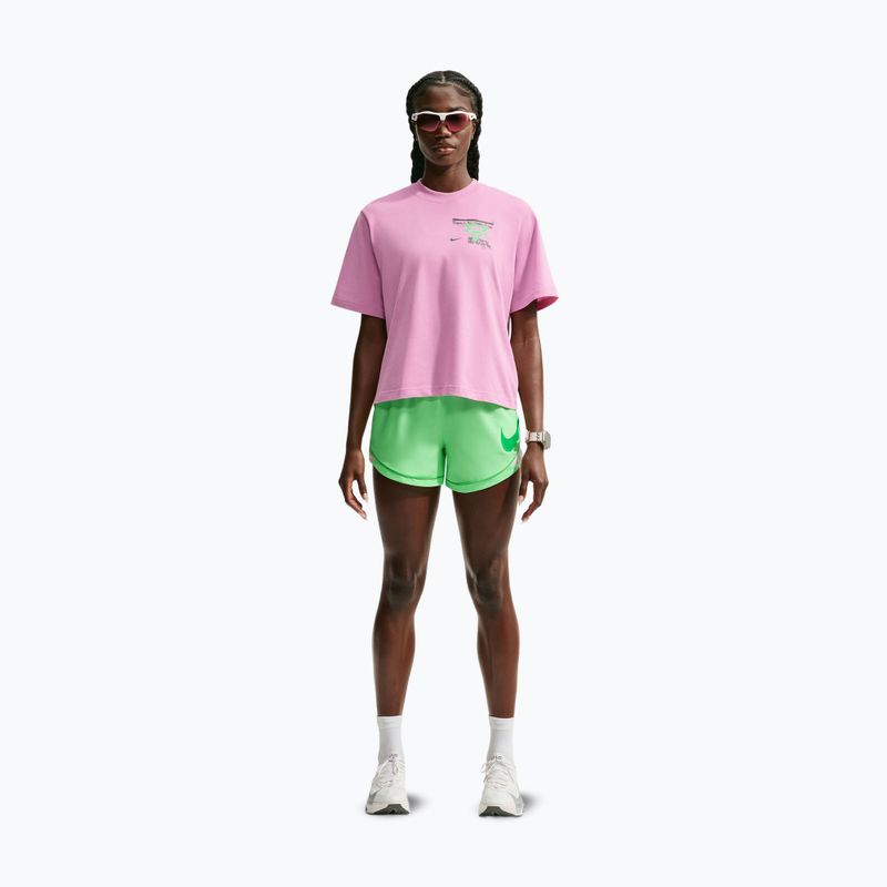 Moteriški bėgimo marškinėliai Nike Swift Dri-Fit pink rise/illusion green 2