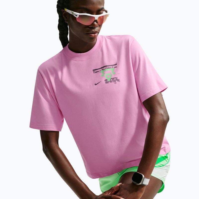 Moteriški bėgimo marškinėliai Nike Swift Dri-Fit pink rise/illusion green 4