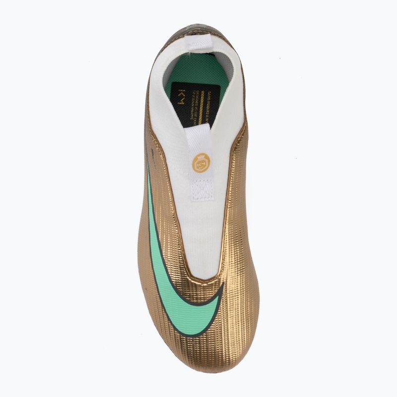 Vaikiški futbolo bateliai Nike Jr. Mercurial Superfly 11 Academy "Kylian Mbappé" metallic gold/green glow 5