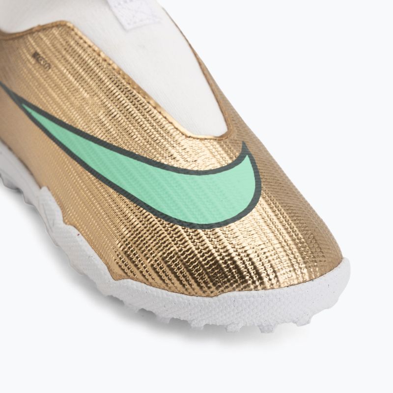 Vaikiški futbolo bateliai Nike Jr. Mercurial Superfly 11 Academy "Kylian Mbappé" metallic gold/green glow 7