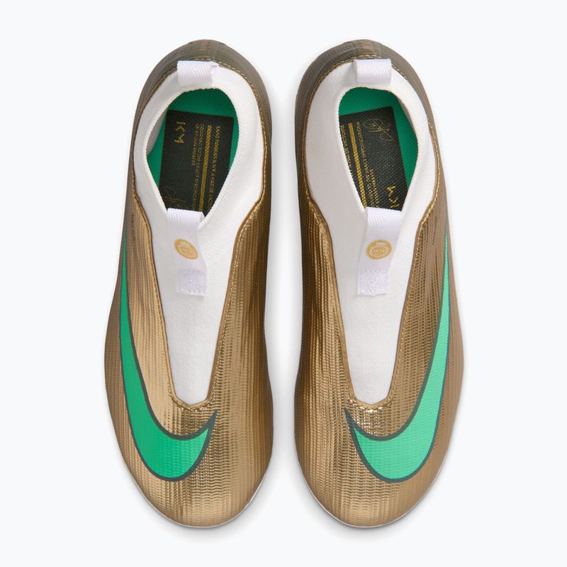 Vaikiški futbolo bateliai Nike Jr. Mercurial Superfly 11 Academy "Kylian Mbappé" metallic gold/green glow 4