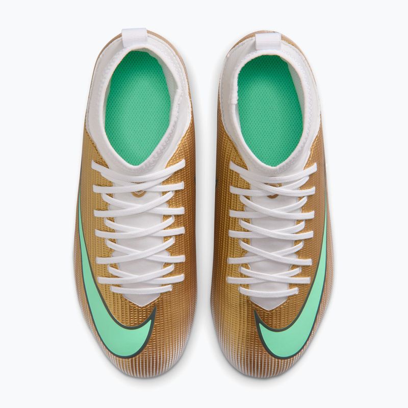 Vaikiški futbolo bateliai Nike Jr. Mercurial Superfly 11 Club "Kylian Mbappé" metallic gold/green glow 4