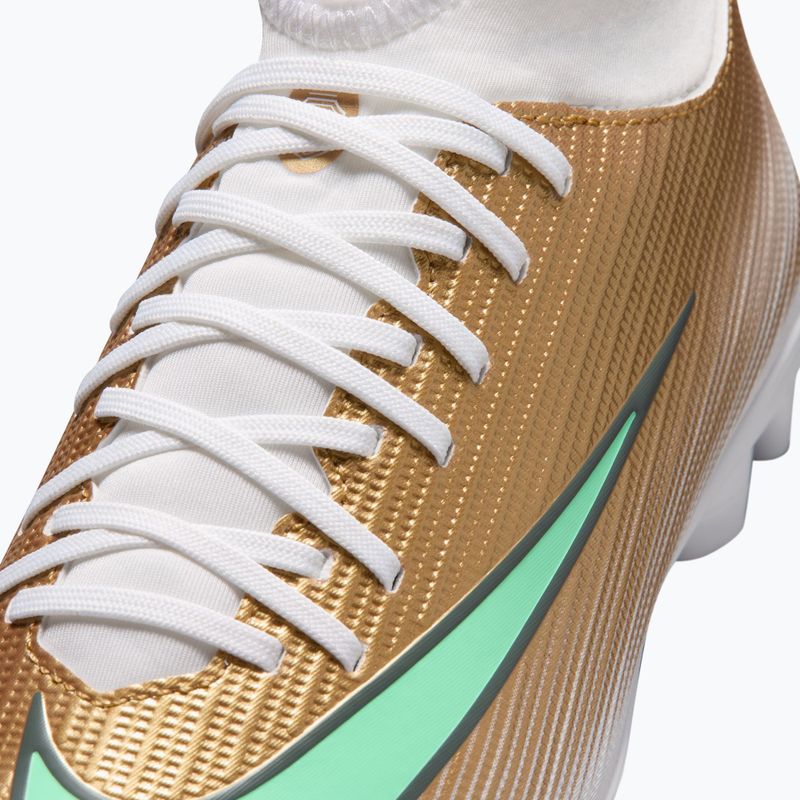 Vaikiški futbolo bateliai Nike Jr. Mercurial Superfly 11 Club "Kylian Mbappé" metallic gold/green glow 5