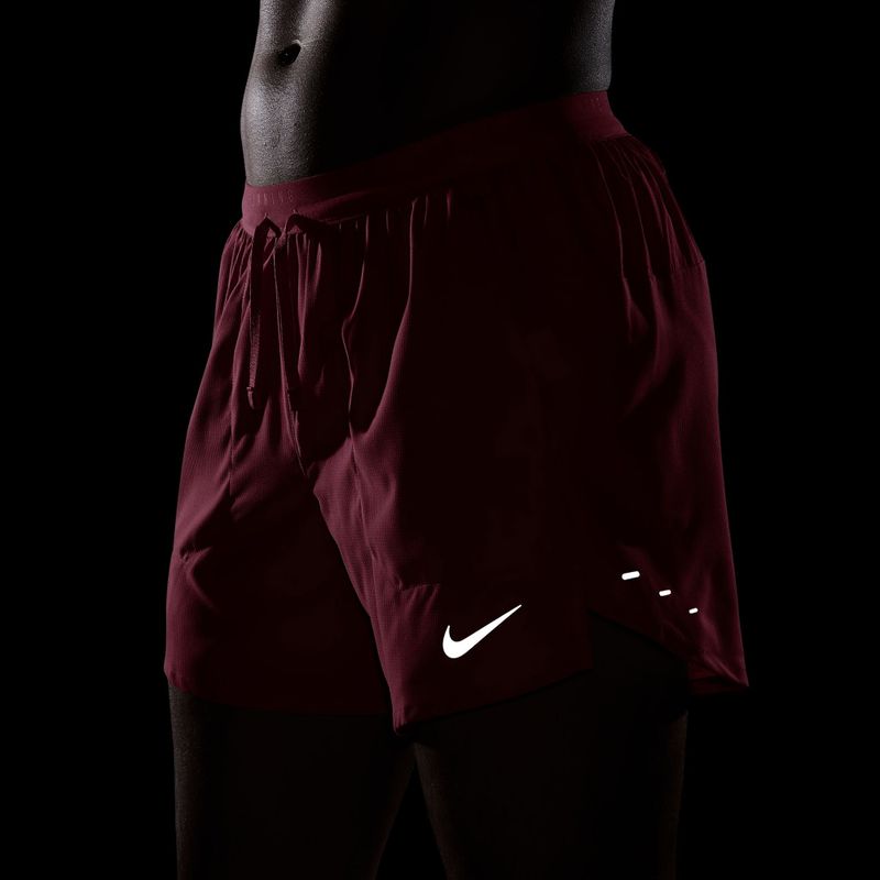 Vyriški šortai Nike Stride Dri-Fit Brief-Lined 5" tamsiai raudoni 7