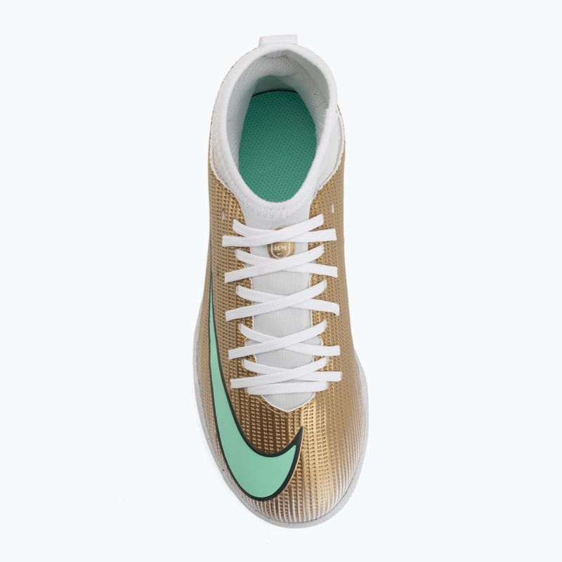 Vaikiški futbolo bateliai Nike Jr. Mercurial Superfly 11 Club "Kylian Mbappé" metallic gold/green glow 5