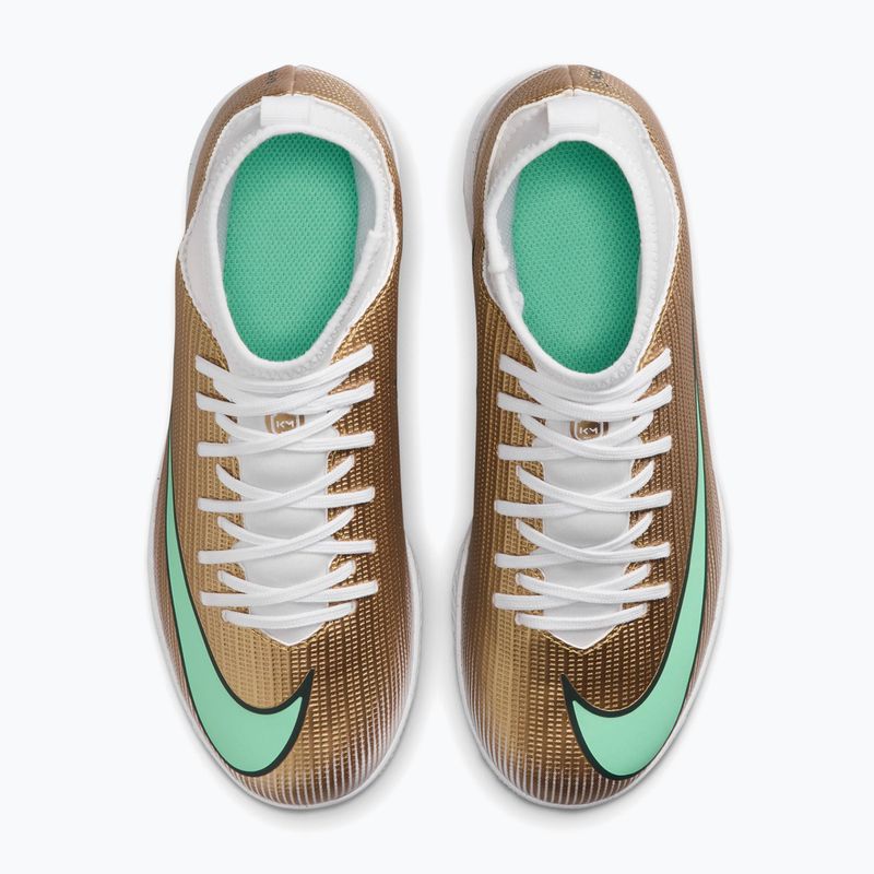 Vaikiški futbolo bateliai Nike Jr. Mercurial Superfly 11 Club "Kylian Mbappé" metallic gold/green glow 4