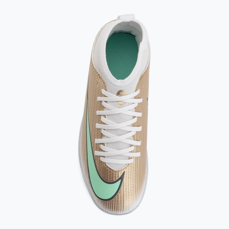 Vaikiški futbolo bateliai Nike Jr. Mercurial Superfly 11 Club "Kylian Mbappé" metallic gold/green glow 5