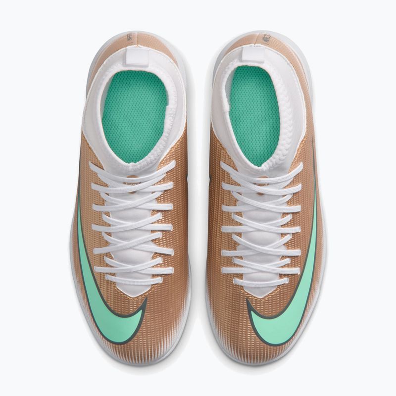 Vaikiški futbolo bateliai Nike Jr. Mercurial Superfly 11 Club "Kylian Mbappé" metallic gold/green glow 4