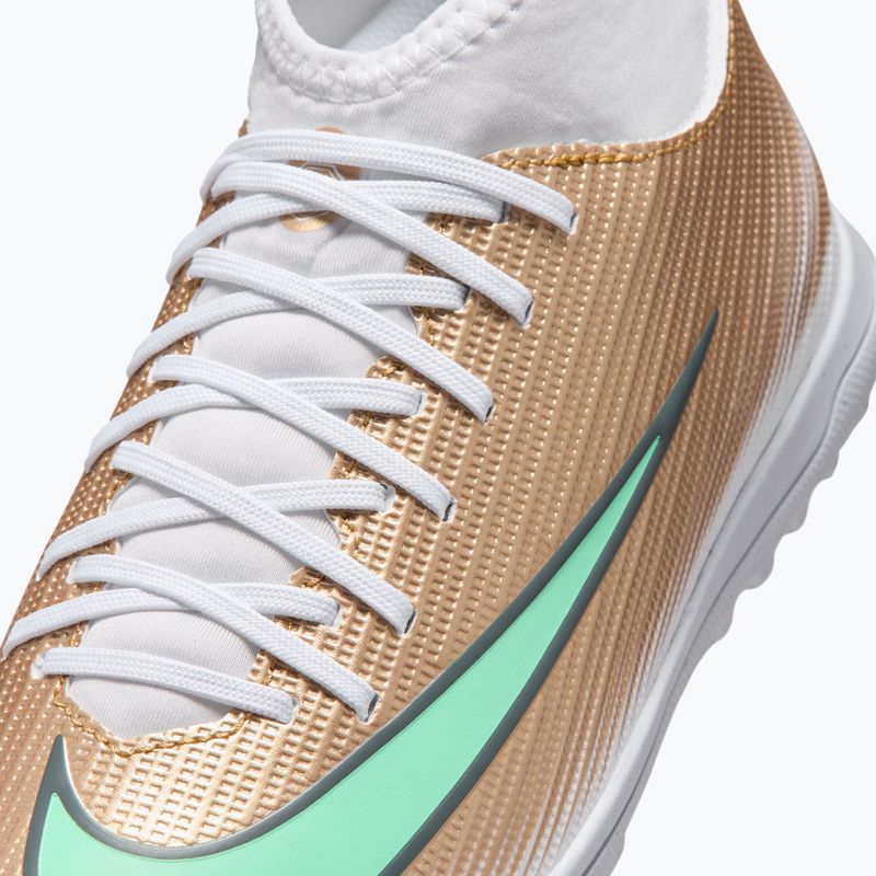 Vaikiški futbolo bateliai Nike Jr. Mercurial Superfly 11 Club "Kylian Mbappé" metallic gold/green glow 5