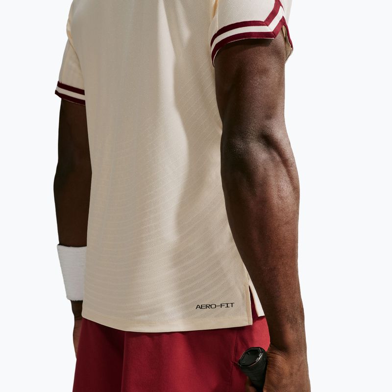Polo marškinėliai Nike Court Slam Aero-Fit Pale Ivory/Team Red 5