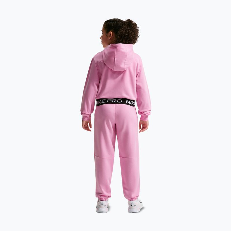 Vaikiškas džemperis Nike Pro Fleece pink rise/pink rise/black/white 2
