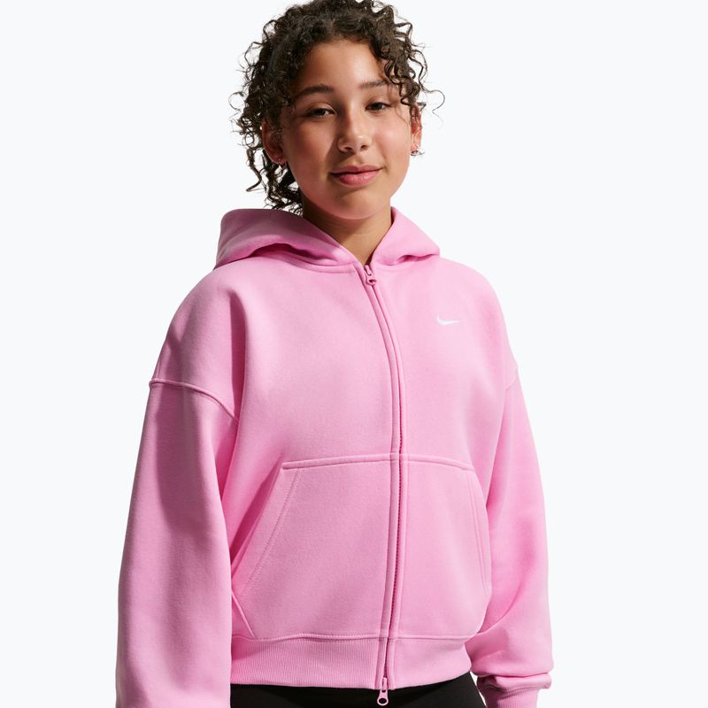 Vaikiškas džemperis Nike Sportswear Studio Fleece pink rise/white 4
