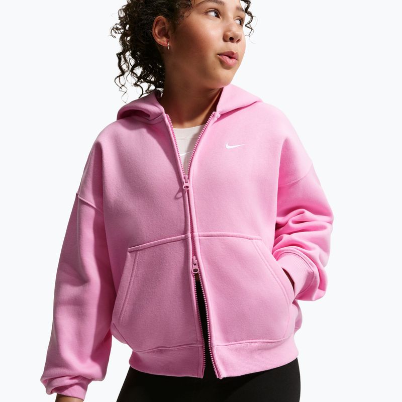 Vaikiškas džemperis Nike Sportswear Studio Fleece pink rise/white 5